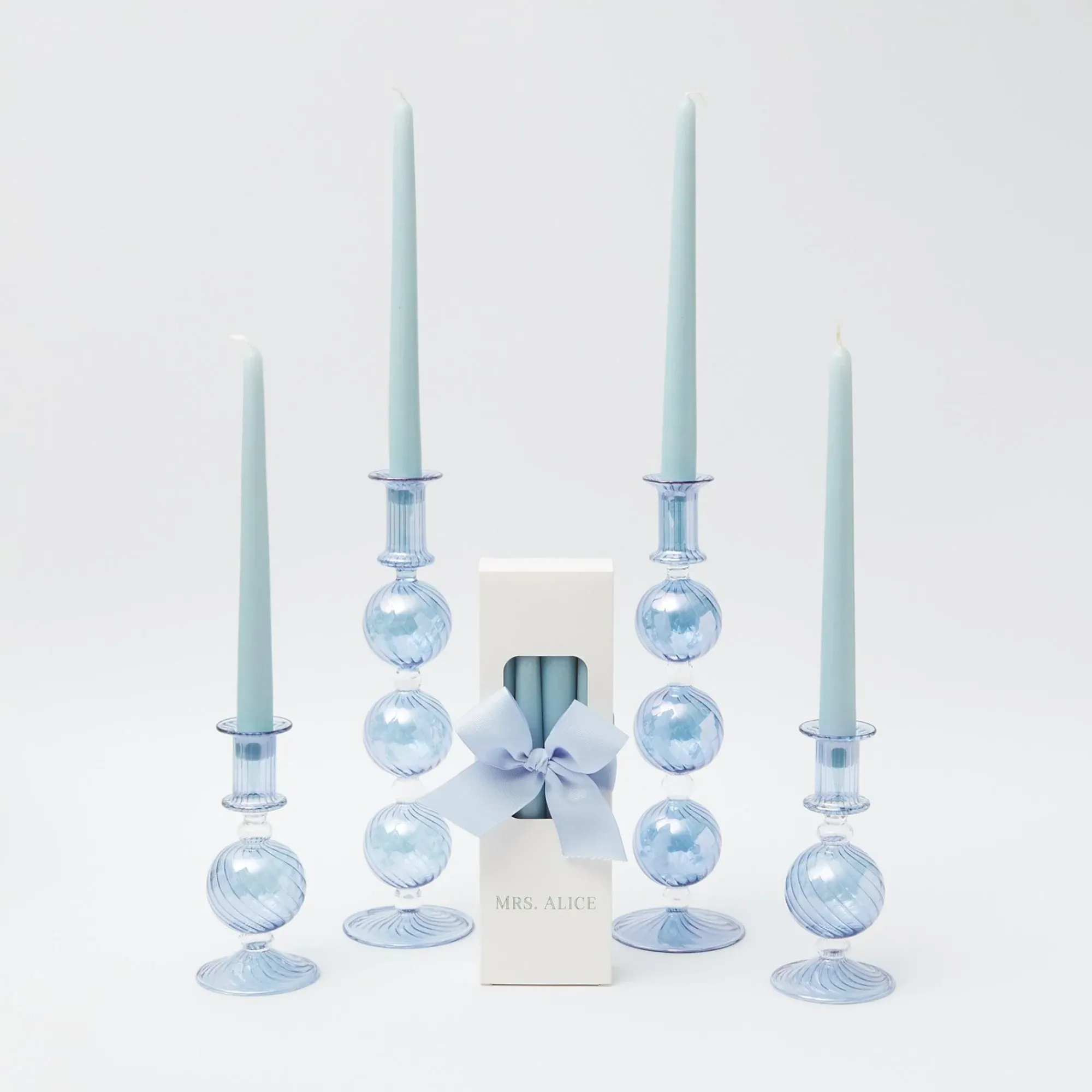 Camille Azure Candle Set (Blue)|Mrs. Alice Discount