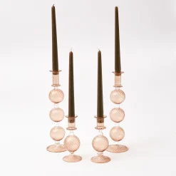 Camille Chestnut Candle Holders (Pair)|Mrs. Alice Discount