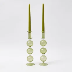 Camille Olive Candle Holder (Pair)|Mrs. Alice Best