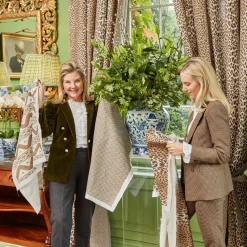 Chestnut Brown Ikat Stripe Fabric|Mrs. Alice Outlet