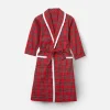 Children's Red Tartan Frilled Dressing Gown|Mrs. Alice Discount