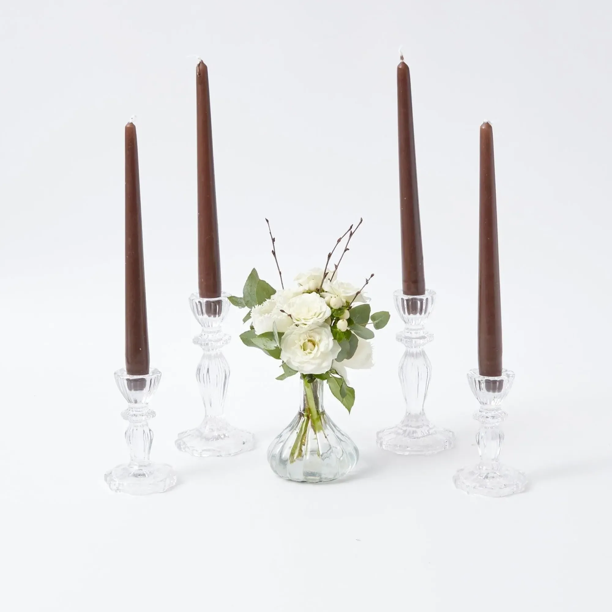 Chocolate Brown Candles (Set Of 8)|Mrs. Alice