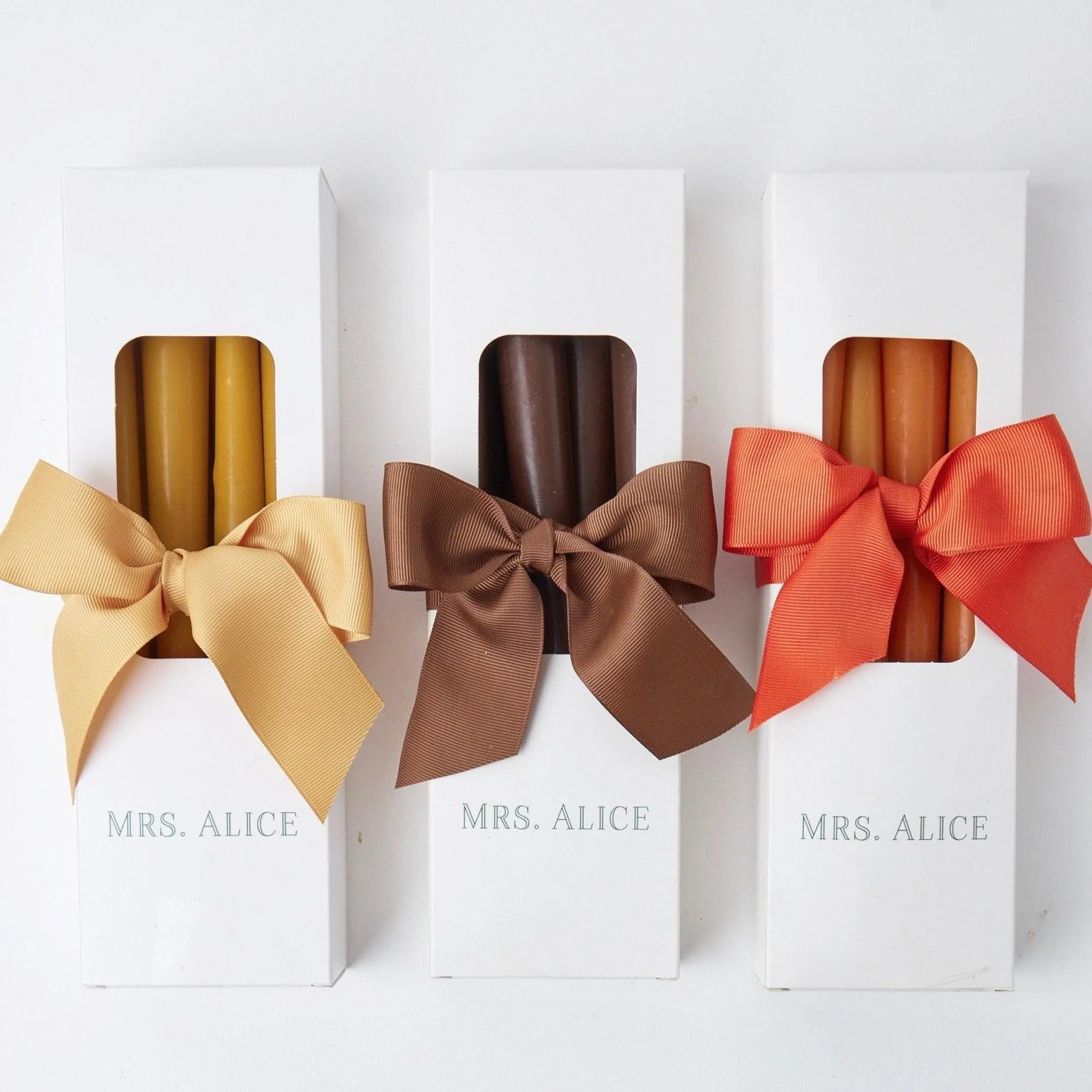 Chocolate Brown Candles (Set Of 8)|Mrs. Alice