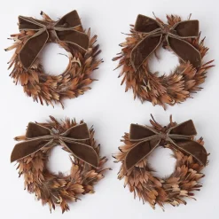 Chocolate Velvet Mini Bows (Set Of 4)|Mrs. Alice Online