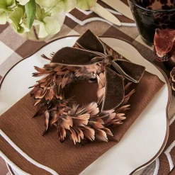 Chocolate Velvet Mini Bows (Set Of 4)|Mrs. Alice Online