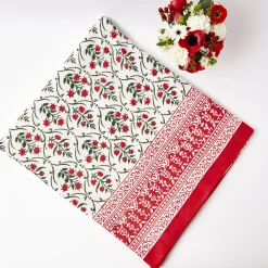 Christmas Garland Tablecloth|Mrs. Alice Clearance