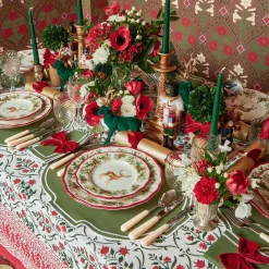 Christmas Garland Tablecloth|Mrs. Alice Clearance