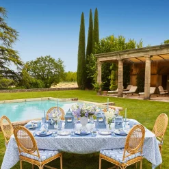 Coral Blue Linen Set|Mrs. Alice