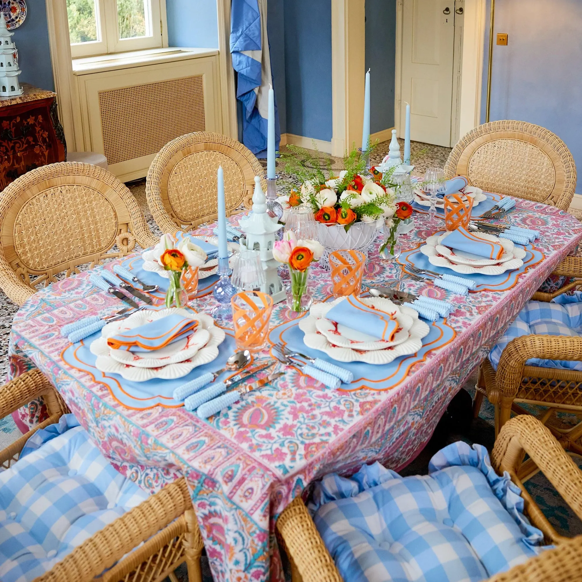 Coral Dinner & Starter Plates (Set Of 8)|Mrs. Alice