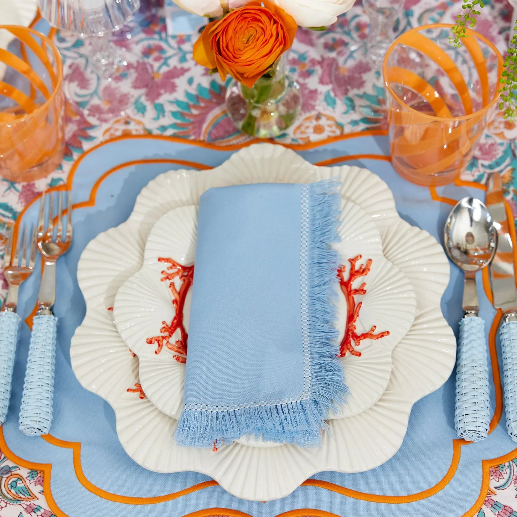 Coral Dinner Plates (Set Of 4)|Mrs. Alice Discount