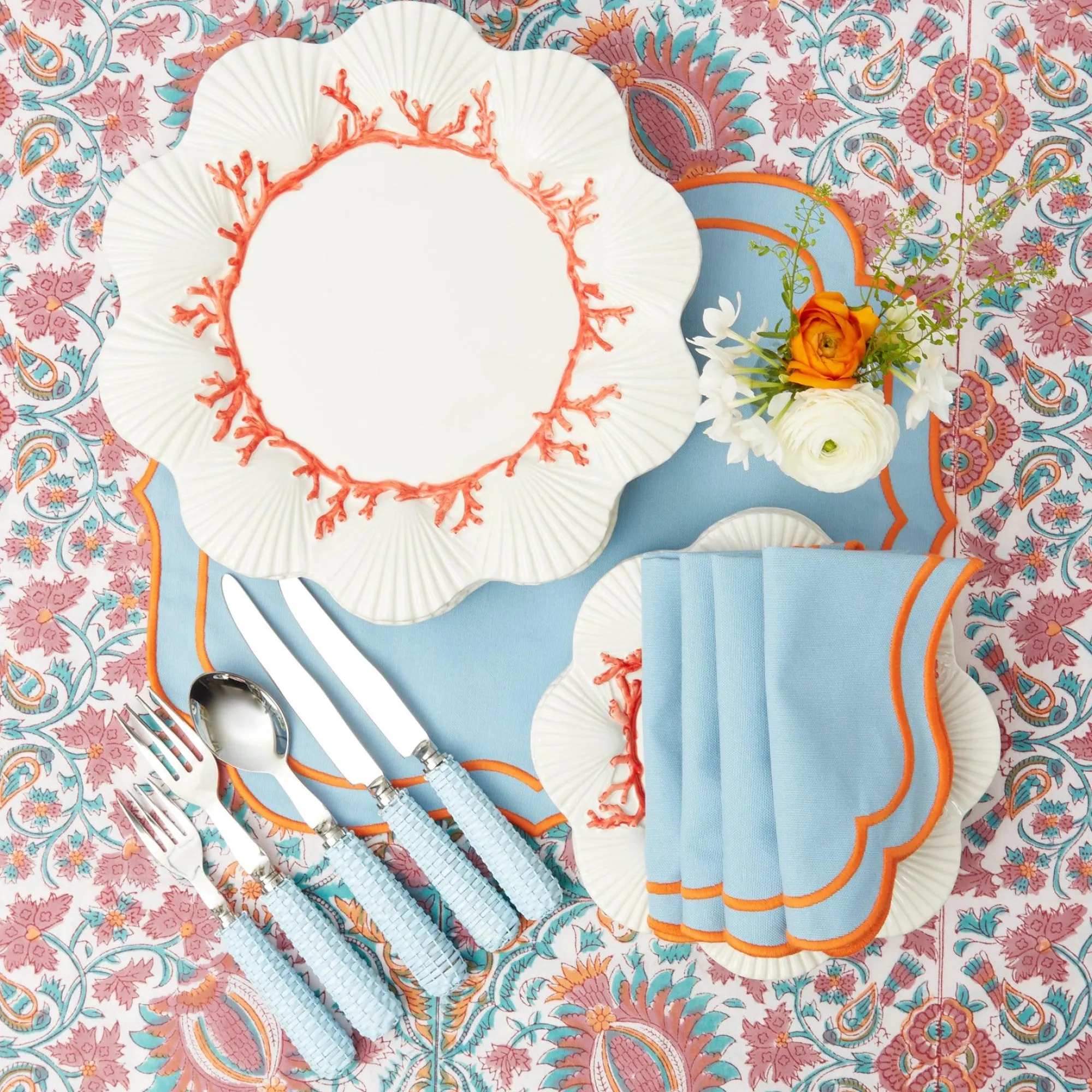 Coral Dinner Plates (Set Of 4)|Mrs. Alice
