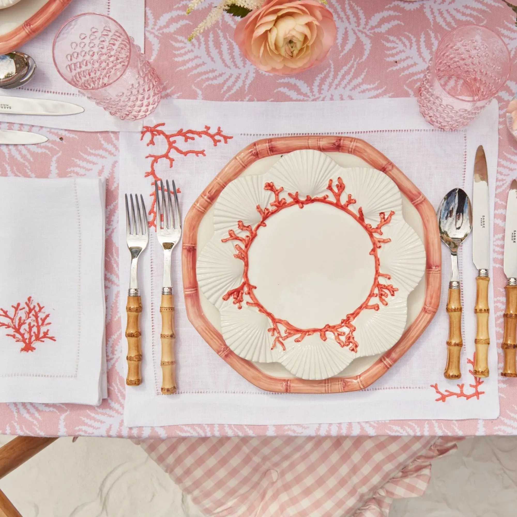 Coral Linen Placemats (Set Of 4)|Mrs. Alice