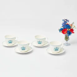 Coronation Breakfast Cup & Saucer (Set Of 4)|Mrs. Alice Outlet
