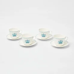 Coronation Breakfast Cup & Saucer (Set Of 4)|Mrs. Alice Outlet
