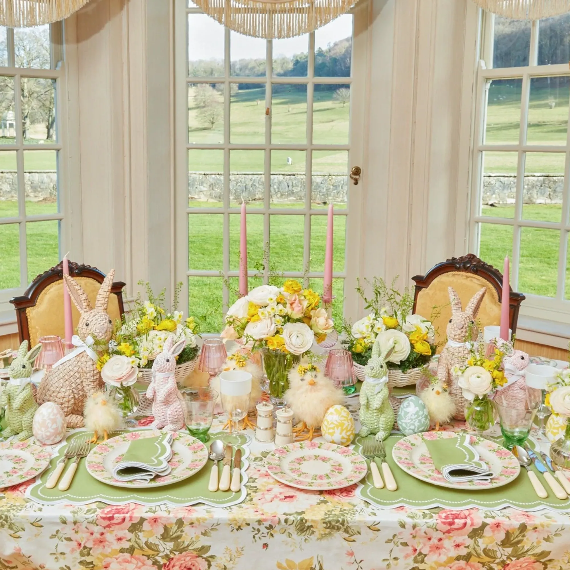 Dahlia Garland Dinner & Starter Plates (Set Of 8)|Mrs. Alice