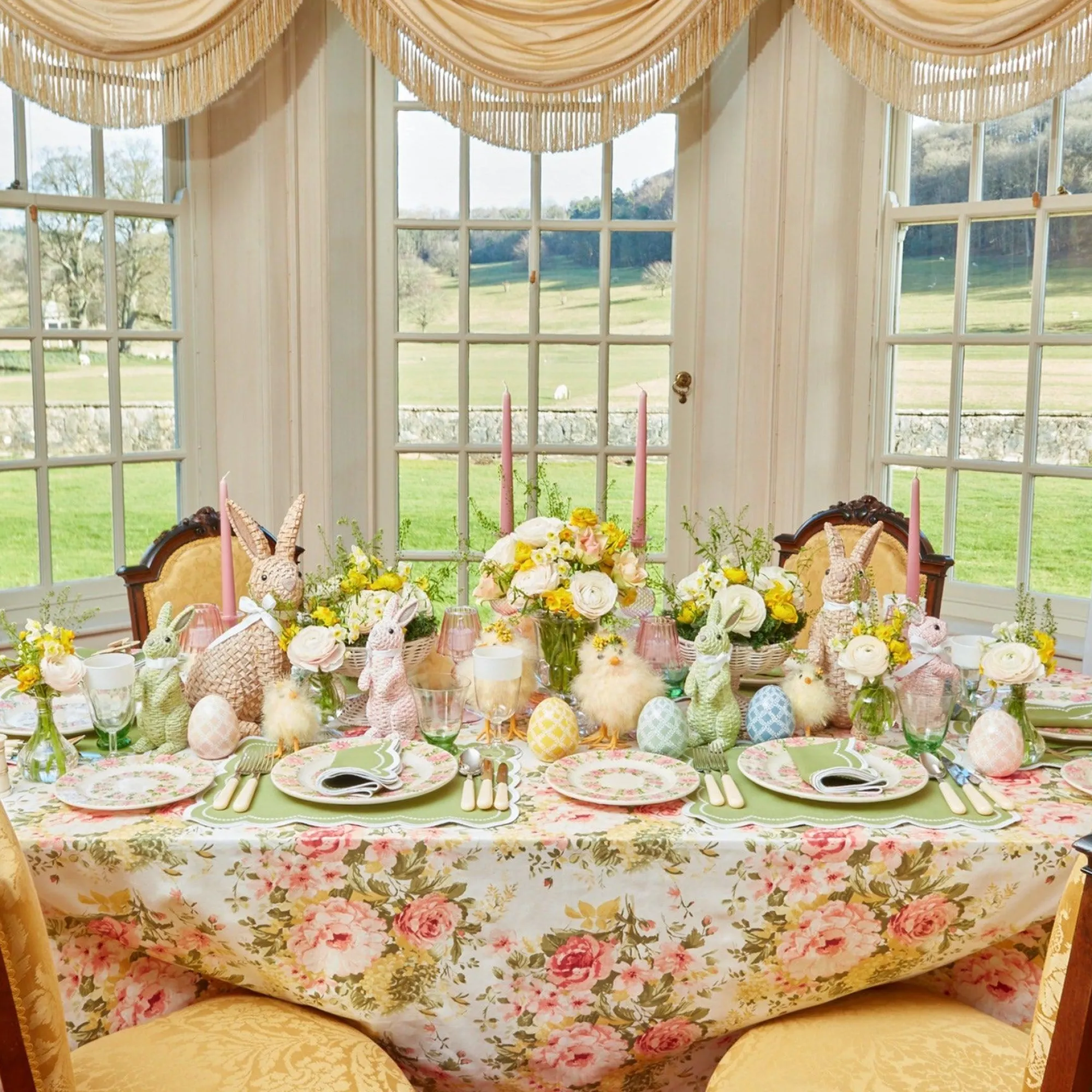 Dahlia Garland Dinner & Starter Plates (Set Of 8)|Mrs. Alice