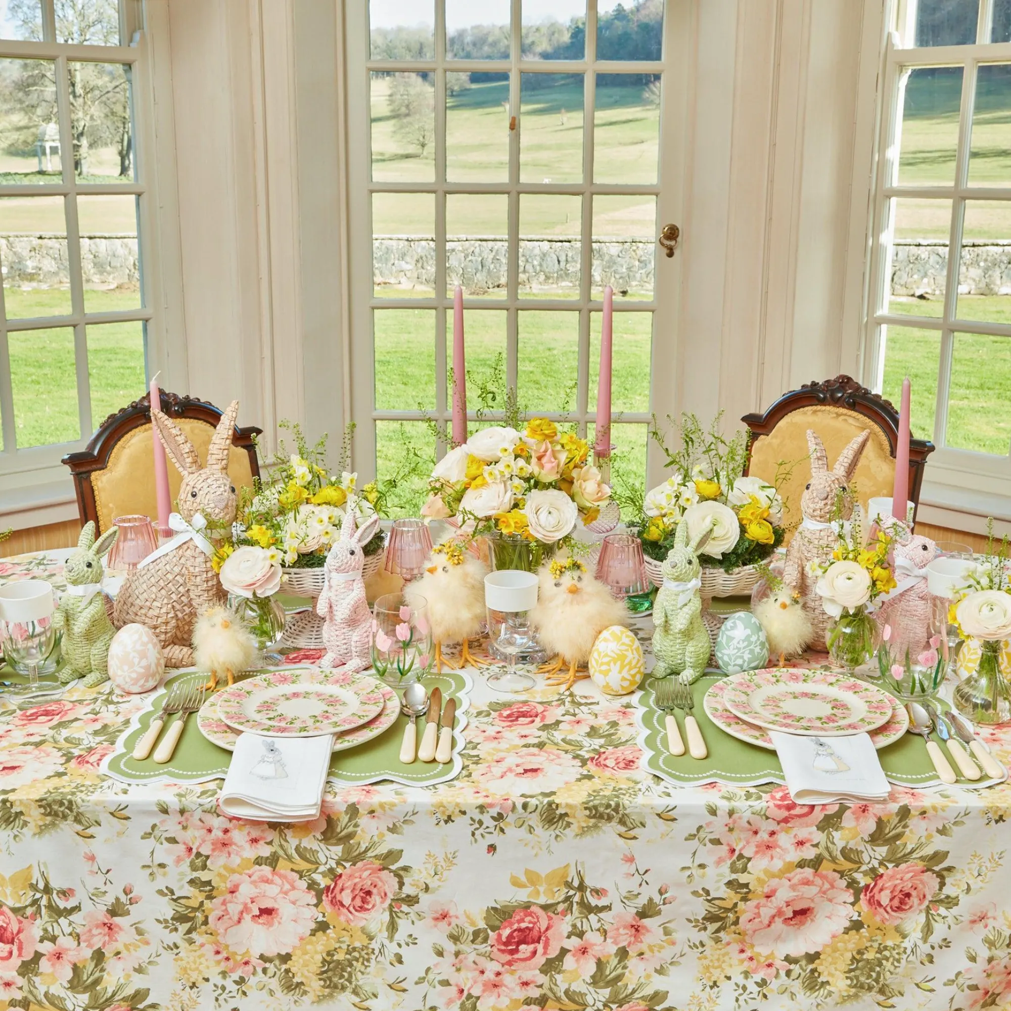 Dahlia Garland Dinner & Starter Plates (Set Of 8)|Mrs. Alice