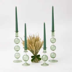 Dusty Green Candles (Set Of 8)|Mrs. Alice Outlet