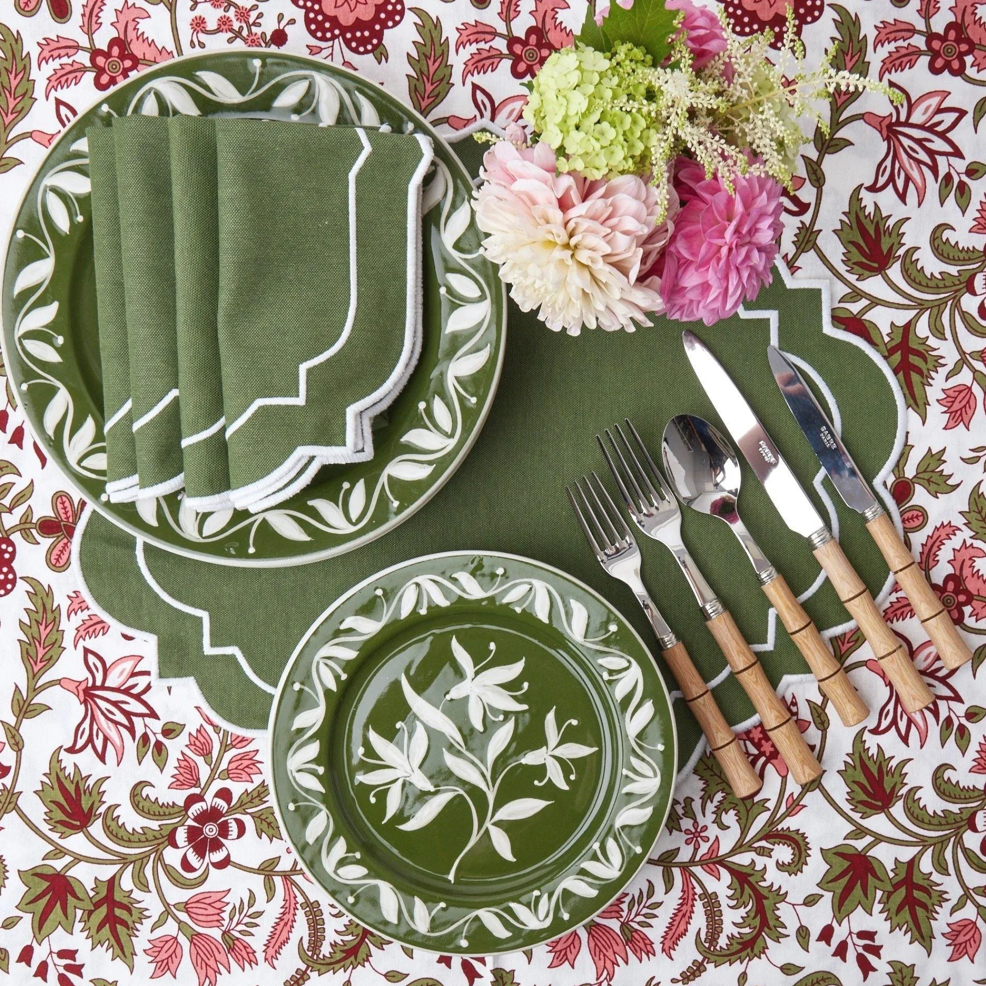 Edie Moss Green Napkins (Set Of 4)|Mrs. Alice
