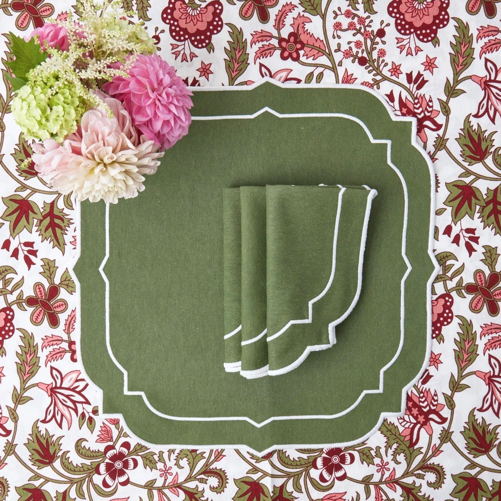 Edie Moss Green Napkins (Set Of 4)|Mrs. Alice