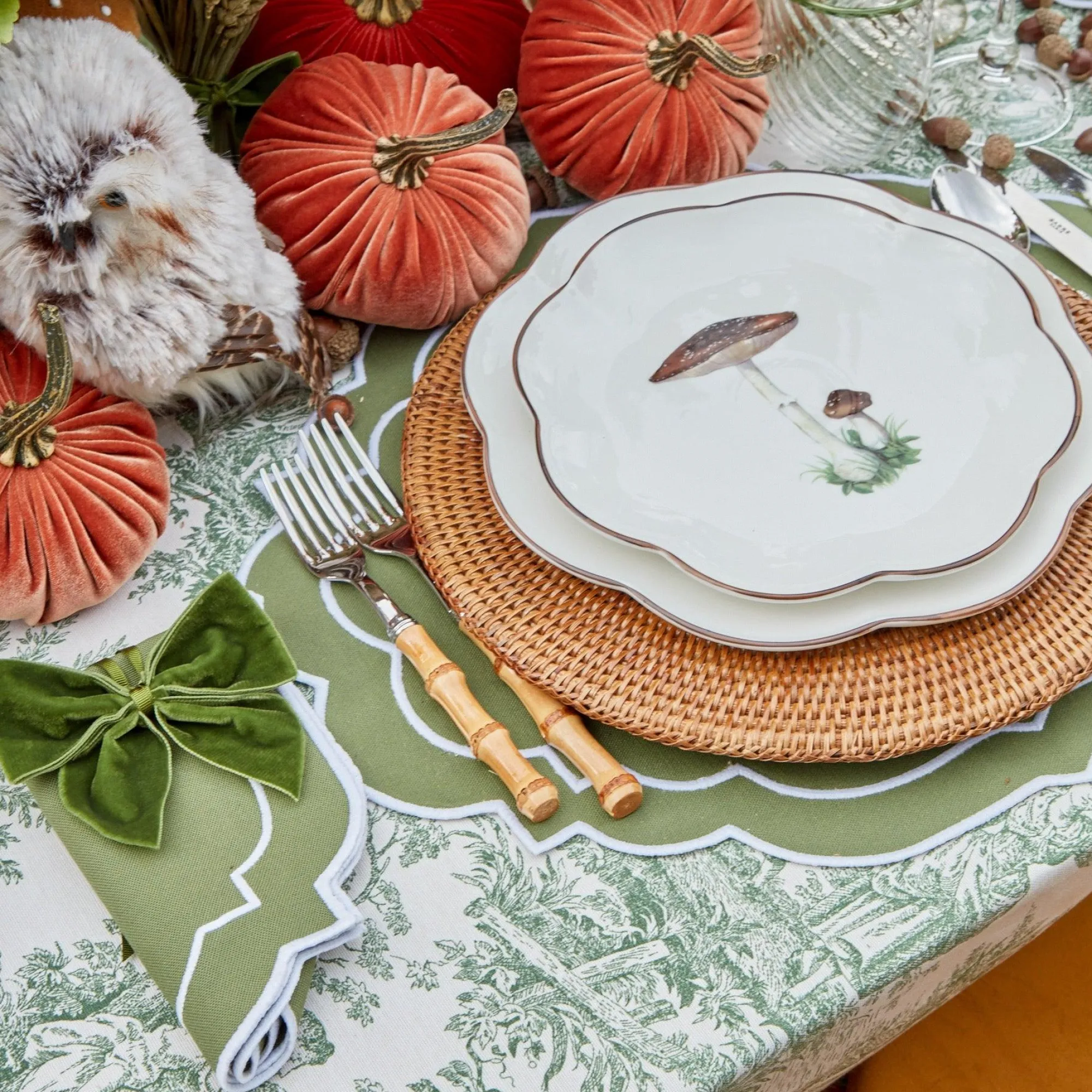 Edie Moss Green Napkins (Set Of 4)|Mrs. Alice