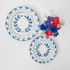 Elizabeth Garland Dinner & Starter Plates (Set Of 8)|Mrs. Alice