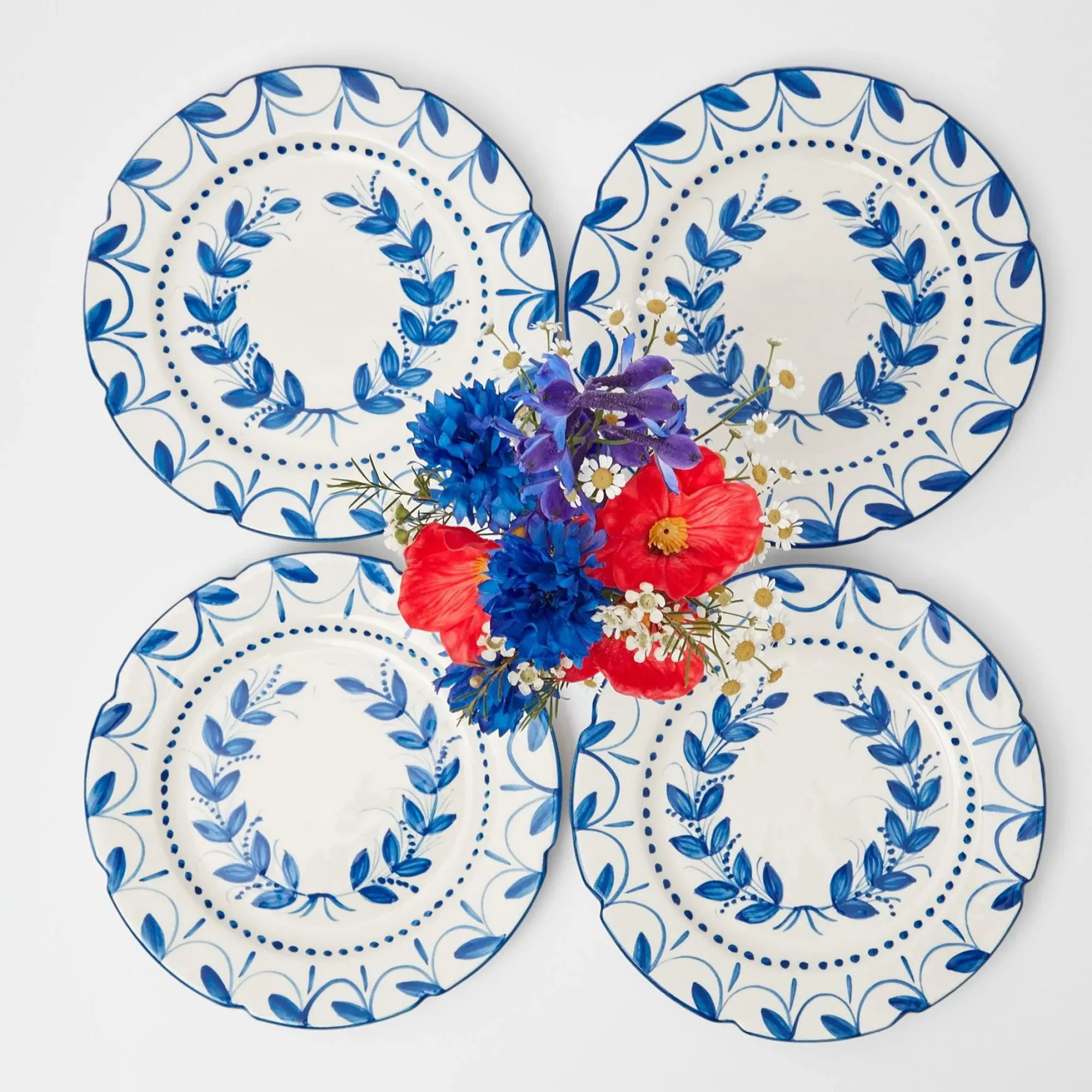 Elizabeth Garland Starter Plates (Set Of 4)|Mrs. Alice Clearance