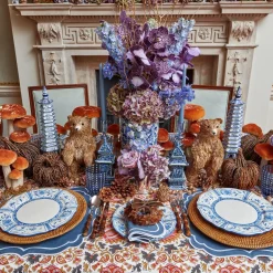 Elodie Blue Candle Holder Set|Mrs. Alice Best