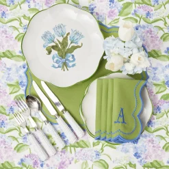 Eloise Green And Blue Napkins (Set Of 4)|Mrs. Alice Clearance