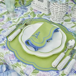 Eloise Green And Blue Placemats & Napkins (Set Of 4)|Mrs. Alice