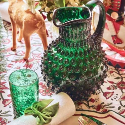Emerald Green Hobnail Glasses (Set Of 6)|Mrs. Alice Clearance