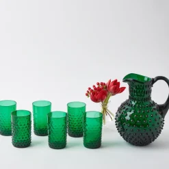 Emerald Green Hobnail Jug|Mrs. Alice