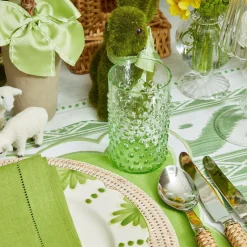 Emerald Hobnail Glasses (Set Of 6)|Mrs. Alice Discount