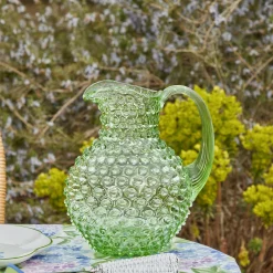 Emerald Hobnail Jug|Mrs. Alice Hot