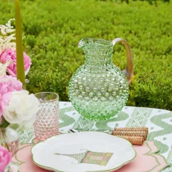 Emerald Hobnail Jug & Rose Handle|Mrs. Alice Clearance