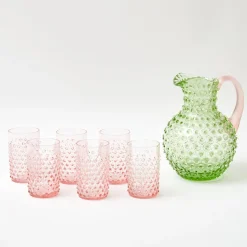 Emerald Hobnail Jug & Rose Handle|Mrs. Alice Clearance