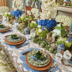 Eve Blue Linen Napkins (Set Of 4)|Mrs. Alice Best