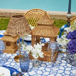 Extra Large Natural Rattan Pagoda Lantern|Mrs. Alice Discount