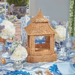 Extra Large Natural Rattan Pagoda Lantern|Mrs. Alice Best
