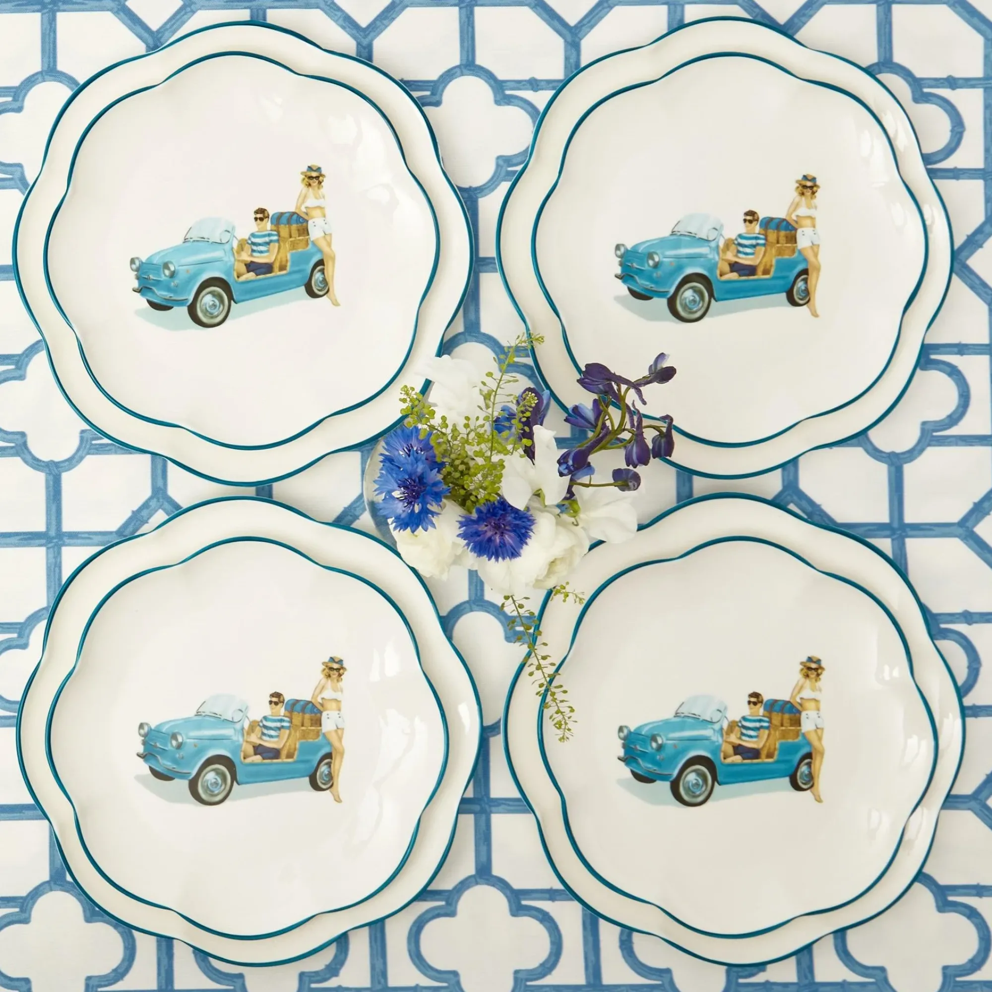 Fiat Jolly Dinner & Starter Plates (Set Of 8)|Mrs. Alice Discount