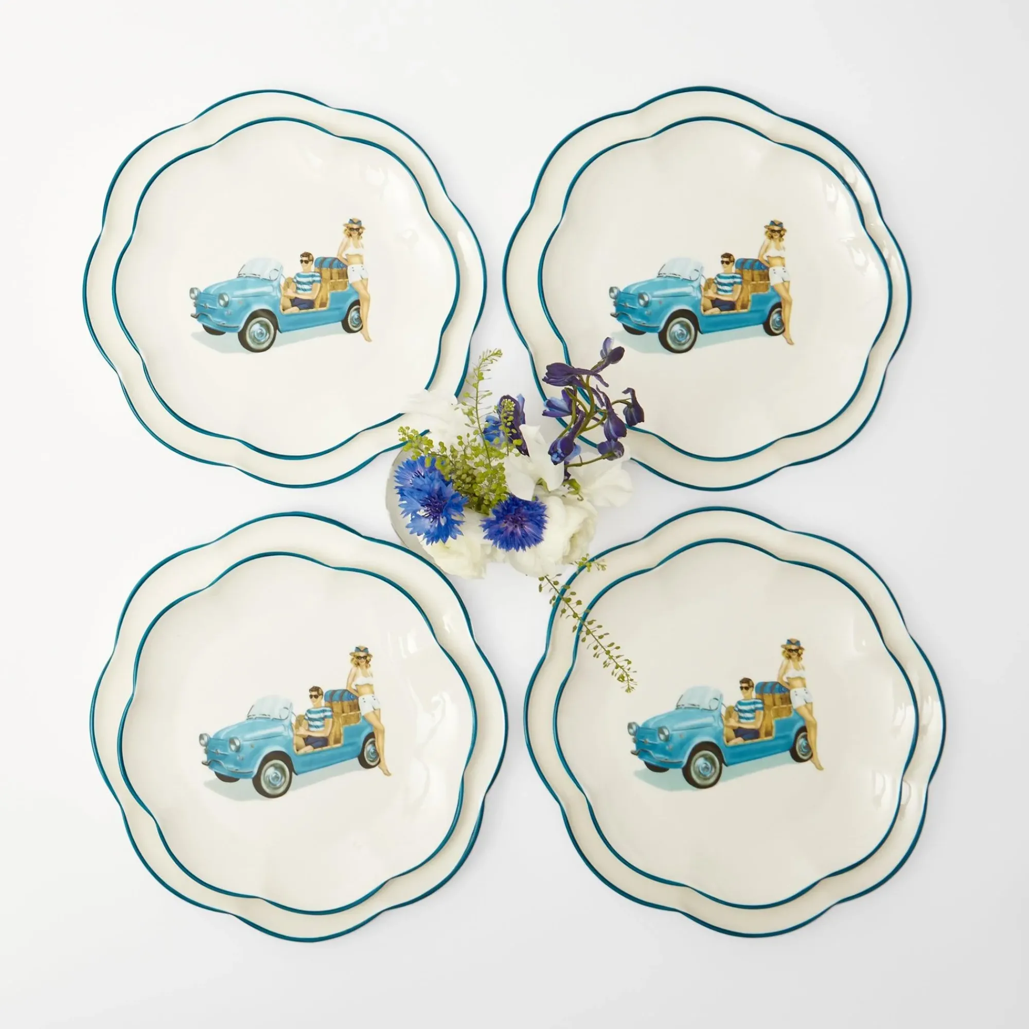 Fiat Jolly Dinner & Starter Plates (Set Of 8)|Mrs. Alice Discount
