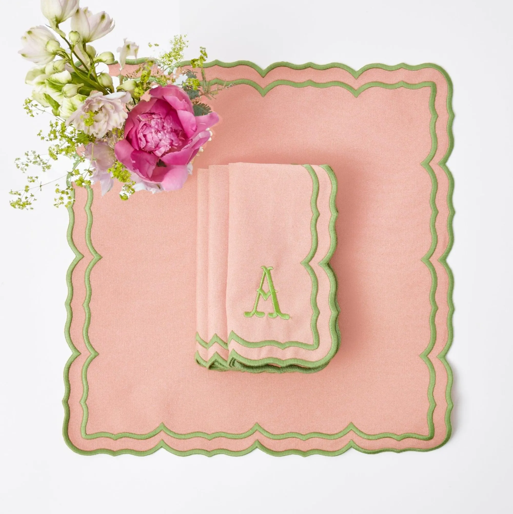 Fleur Pink Napkins (Set Of 4)|Mrs. Alice Outlet
