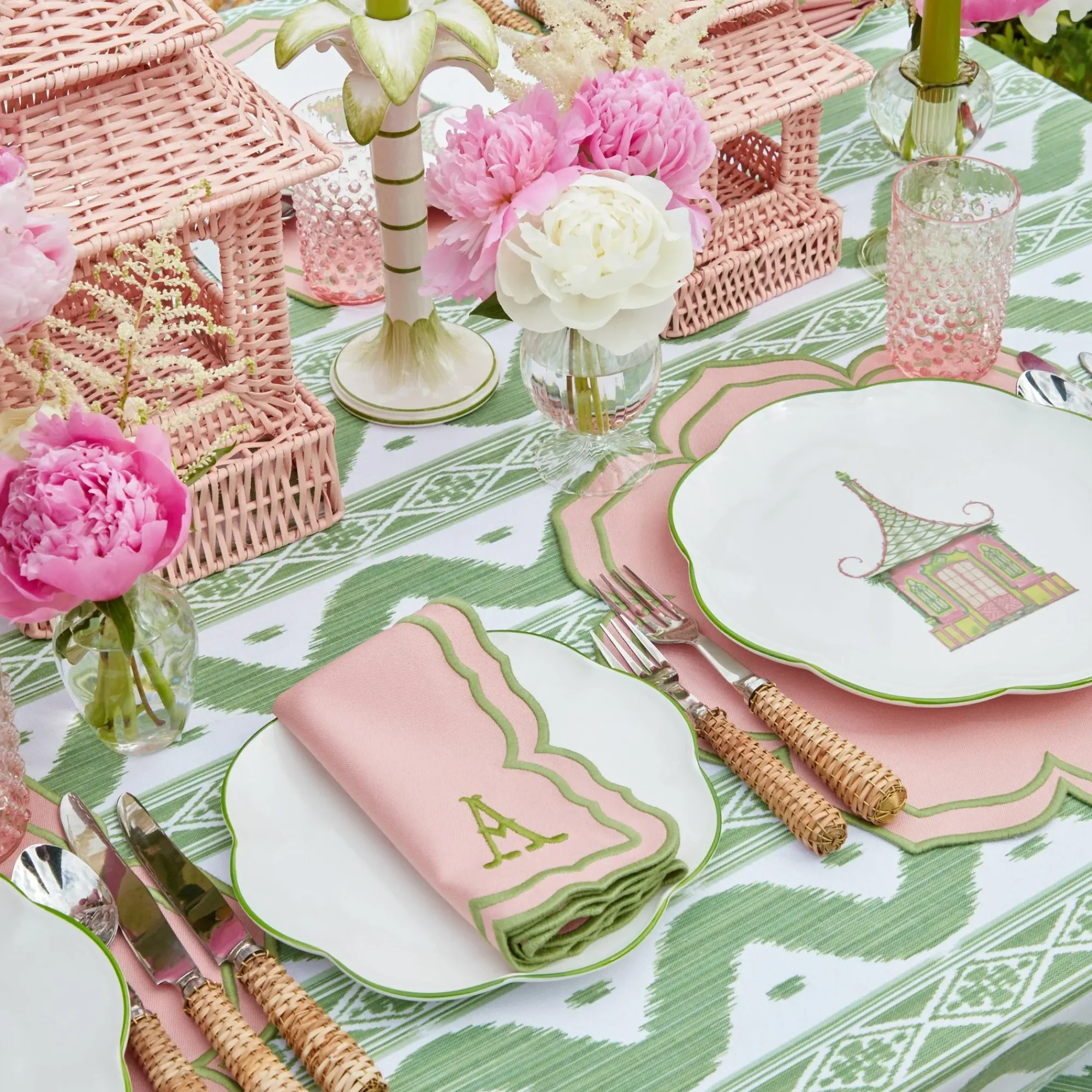 Fleur Pink Napkins (Set Of 4)|Mrs. Alice Outlet