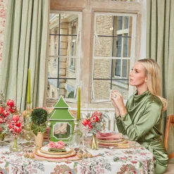 Fleur Pink Placemats & Napkins (Set Of 4)|Mrs. Alice Clearance