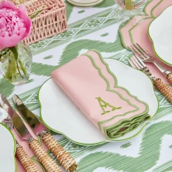 Fleur Pink Placemats & Napkins (Set Of 4)|Mrs. Alice Clearance