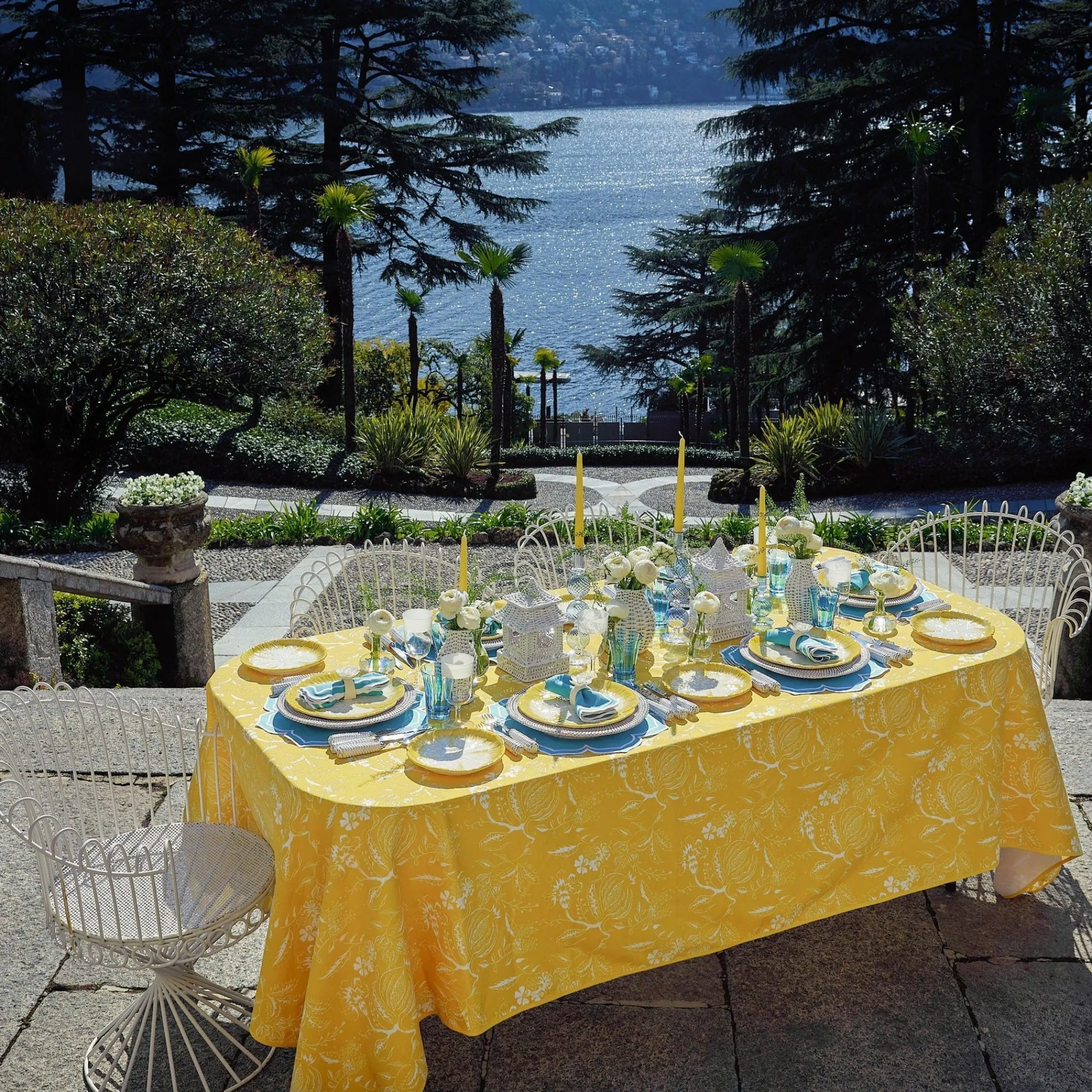 Fleur Turquoise Napkins (Set Of 4)|Mrs. Alice Discount