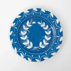 French Blue Garland Dinner Plate|Mrs. Alice Outlet