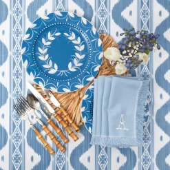 French Blue Garland Dinner Plate|Mrs. Alice Outlet