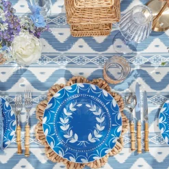 French Blue Garland Dinner & Starter Plates (Set Of 8)|Mrs. Alice Discount