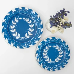 French Blue Garland Starter Plates (Set Of 4)|Mrs. Alice Outlet